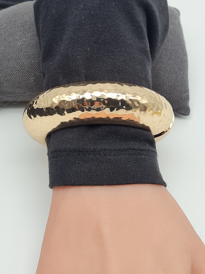 Cosmos Armband Klapp-Armband Goldfarben Hammerschlag kombinierbar
