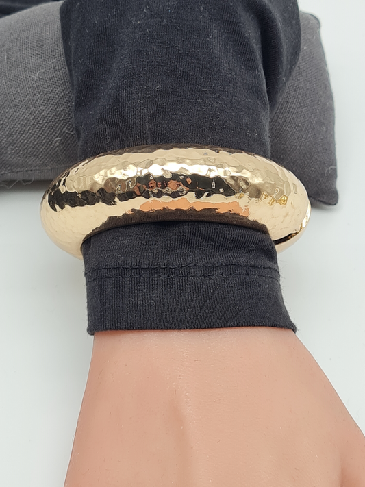 Cosmos Armband Klapp-Armband Goldfarben Hammerschlag kombinierbar