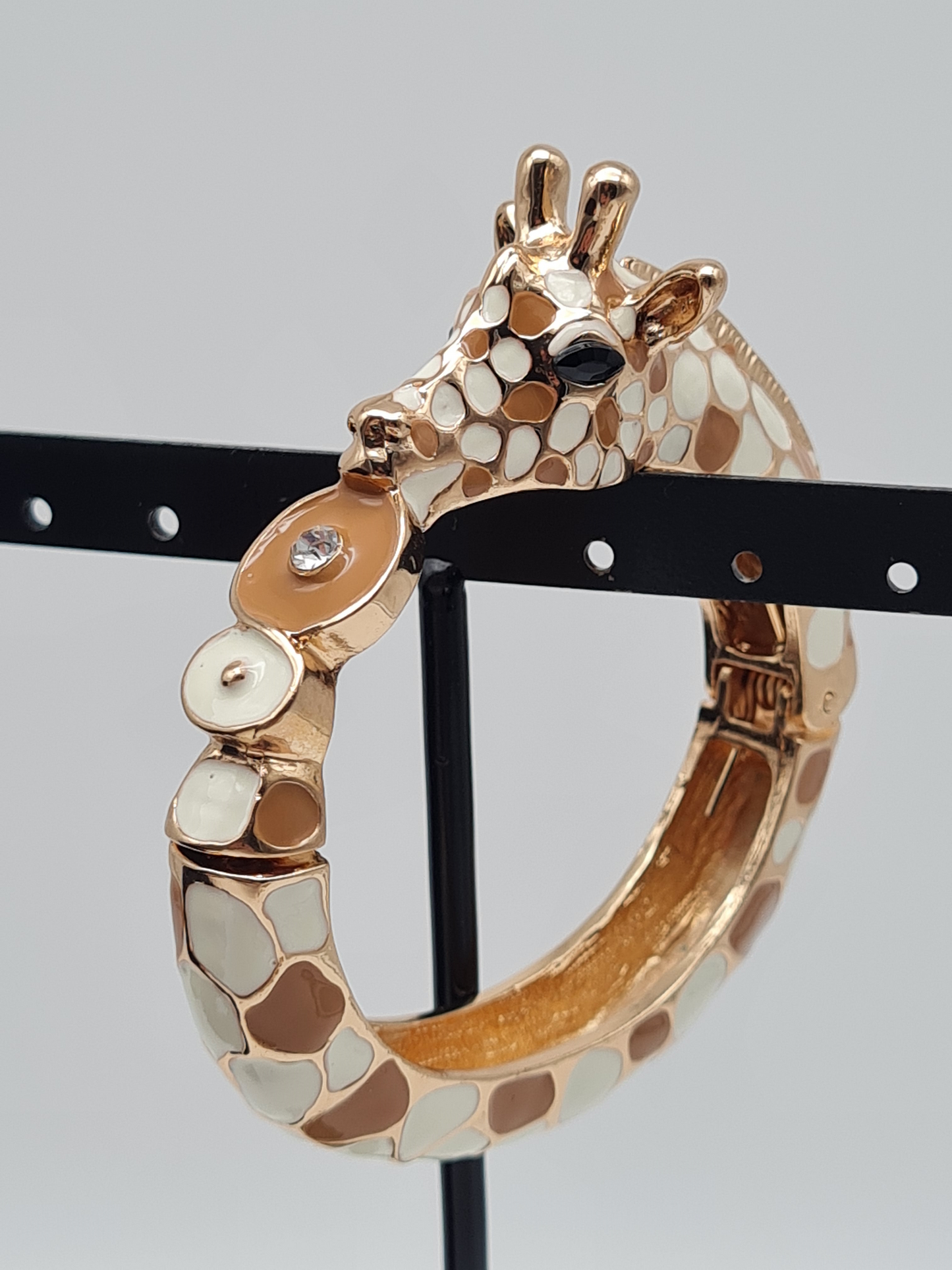 Ardoné Armreif Klapp-Armband Giraffe Tiermuster Tier Jungle Urwald Nickelfrei