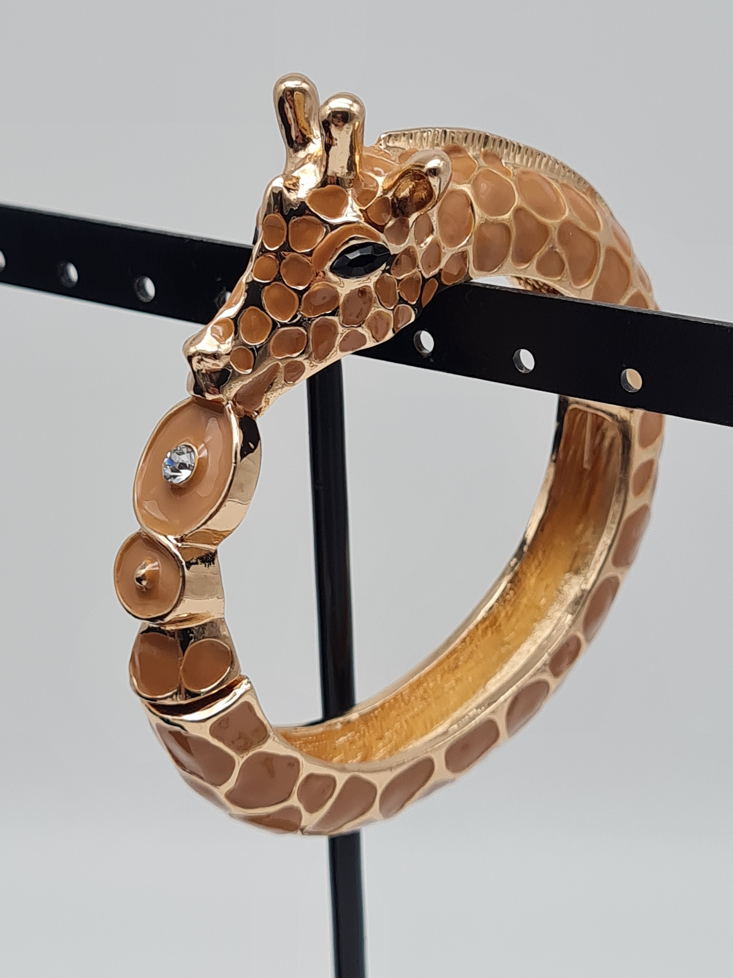 Ardoné Armreif Klapp-Armband Giraffe Tiermuster Tier Jungle Urwald Nickelfrei