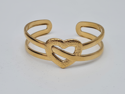 Cosmos Armband Armreif goldfarben Nickelfrei  Herz Schmetterling