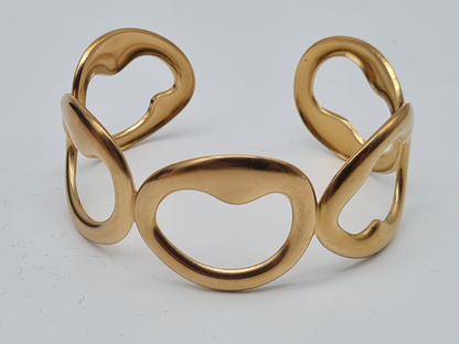 Cosmos Armband Armreif goldfarben Nickelfrei  Blumen Blätter Glieder