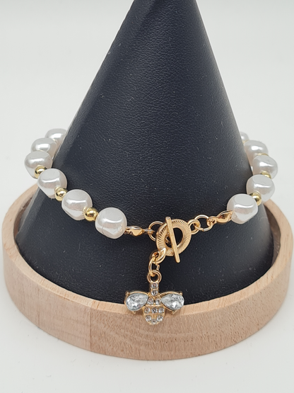Sensibling Corp. Edelstahl Armbänder Silbergrau Perlen Goldfarben nickelfrei Elegant Klassisch
