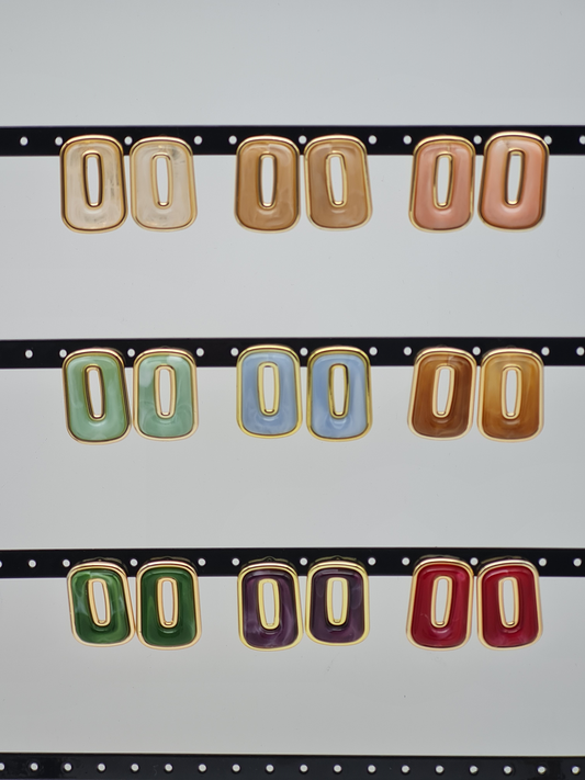 Biba Ohrringe ohrstecker beige braun grün rot lila rosa modeschmuck nickelfrei