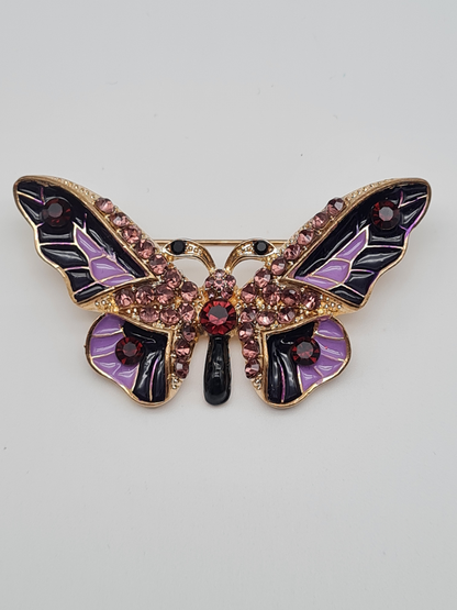 Brosche "Schmetterling Blau lila falter garten insekten modeschmuck