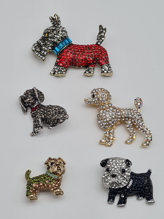 Brosche hund bulldogge schnautzer welpe hündchen haustier