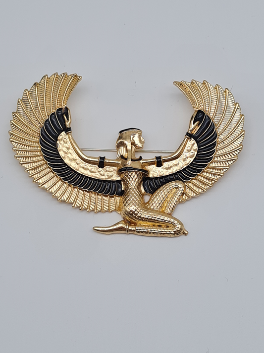 Brosche Isis Ägyptisch göttlich goldfarben mysteriös Göttin