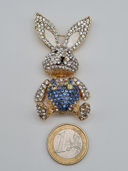 Brosche hasen hase kaninchen osterhase süß schneehase modeschmuck bunny