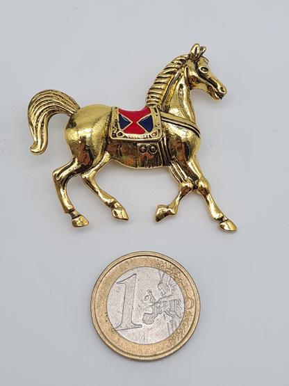 Brosche giraffe hirsch anhänger graf Pferd goldfarben märchen modeschmuck