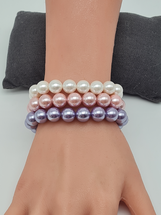 Ardoné Set Armbänder lila rosa weiß qualität kombinierbar pastels modeschmuck 2025-2026