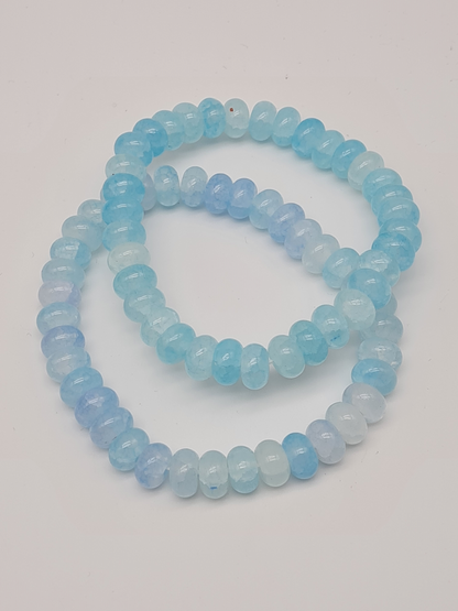 Cosmos armband set hellblau Modeschmuck Marmor Look frisch creme