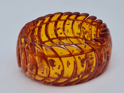 Cosmos armband resin Acryl braun honig gelb modeschmuck bernsteinfarben