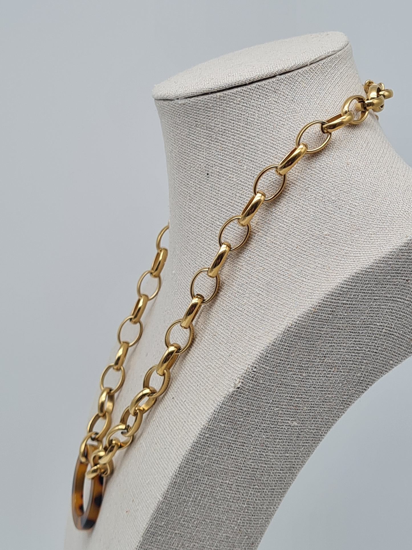 Cosmos Halskette nickelfrei  Acryl Beige Creme Schwarz neutral elegant verspielt wildlife