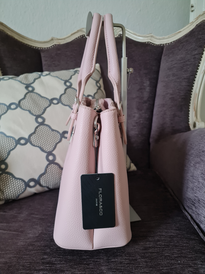 Handtasche Flora & Co Umhängetasche Rosa Altrosa Kunstleder Reißverschluss