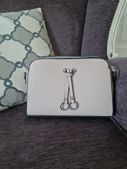 Umhängetasche Crossbody Beige-Schwarz von Jessica Bags