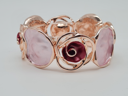 Amorino Armband, elastisch Anthrazitgrau Lila Rosa nickelfrei kombinierbar geschenk