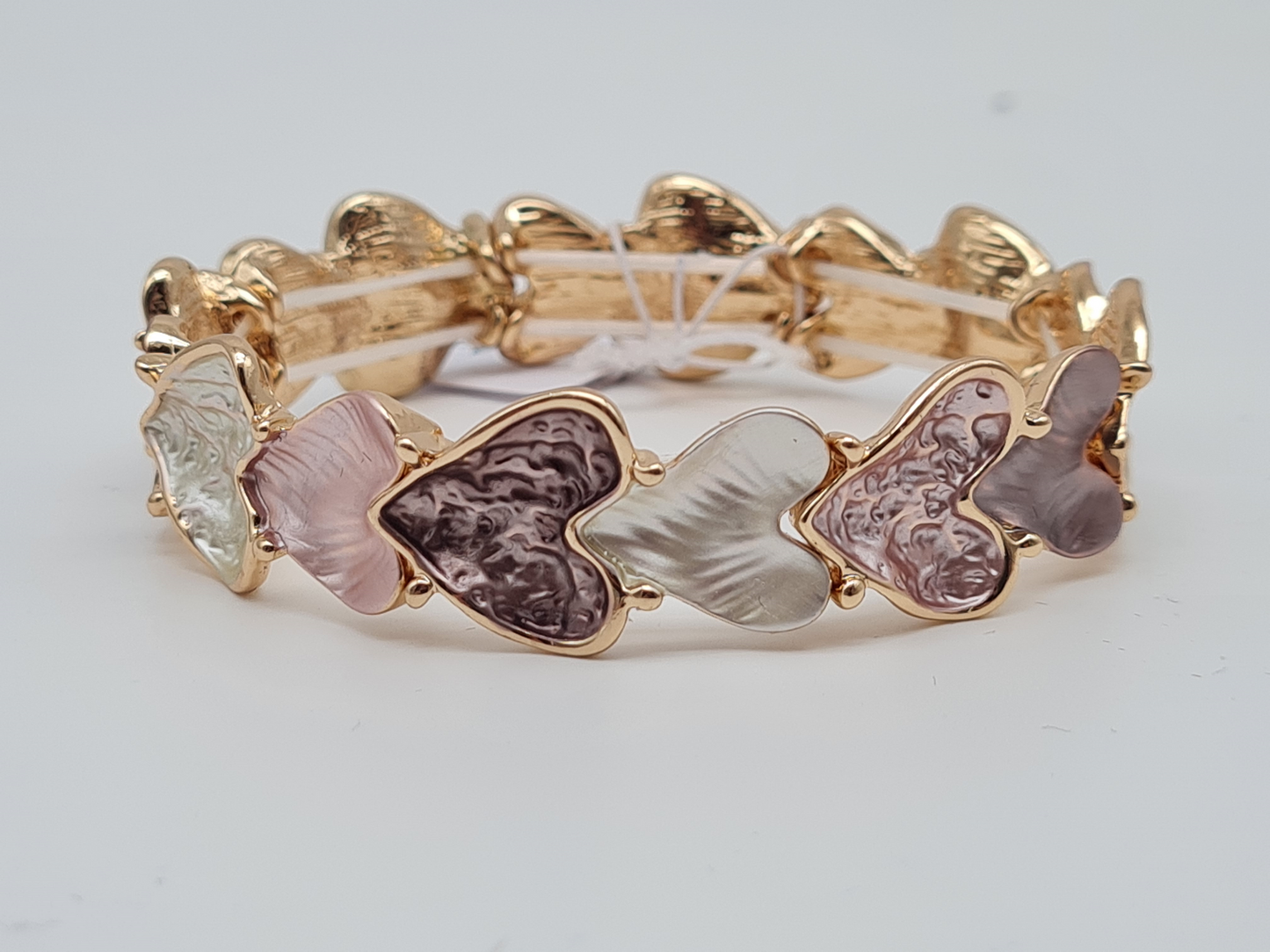 ELASTISCHES ARMBAND MIT EMAILLIERTEM HERZ liebe geschenke romantik