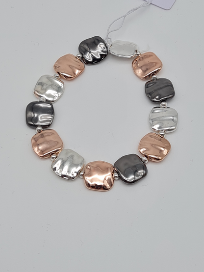 Amorino DREIFARBIGES ELASTISCHES ARMBAND nickelfrei trend modeschmuck