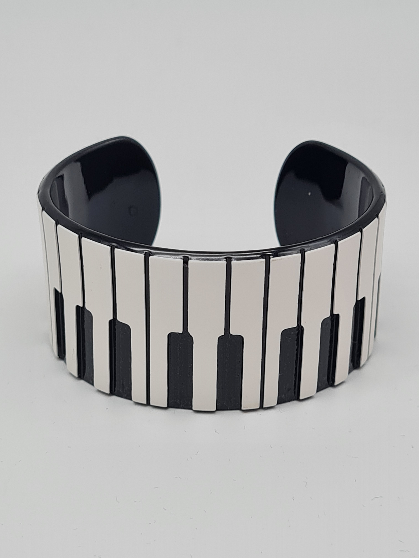 Elastisches Armband Amorino Piano Tasten Schwarz Weiß Musik Instrument Modeschmuck