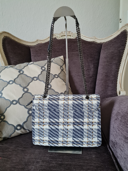 Tasche Handtasche Umhängetasche Ines Delaure Tweed elegant stilvoll trend