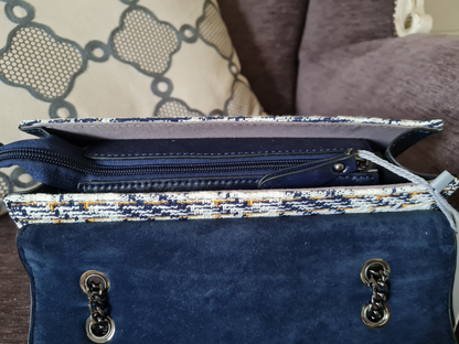 Tasche Handtasche Umhängetasche Ines Delaure Tweed elegant stilvoll trend