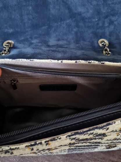 Tasche Handtasche Umhängetasche Ines Delaure Tweed elegant stilvoll trend