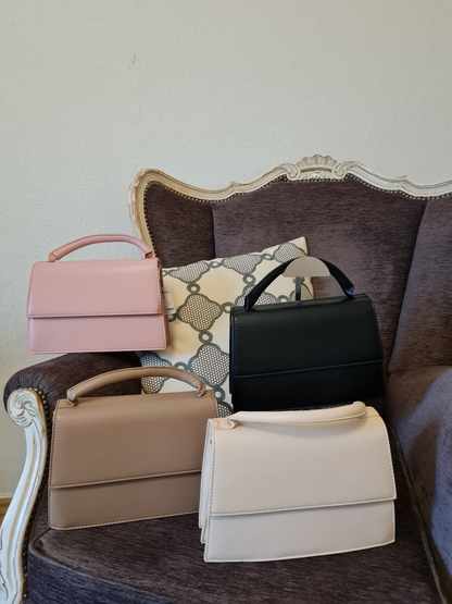 Yehwang Handtasche Umhängetasche Klassische Must-Have! Schwarz Rosa Off-White Beigebraun