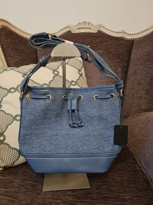 Yehwang Beuteltasche Denim Dunkelblau Jeans Blau Denim streetwear