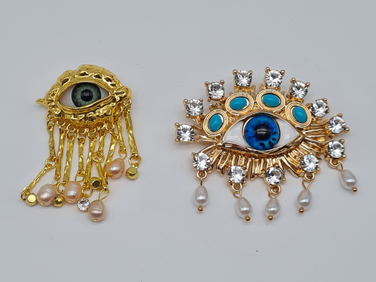 Brosche modeschmuck Auge anstecknadel nickelfrei gottes auge wachsam