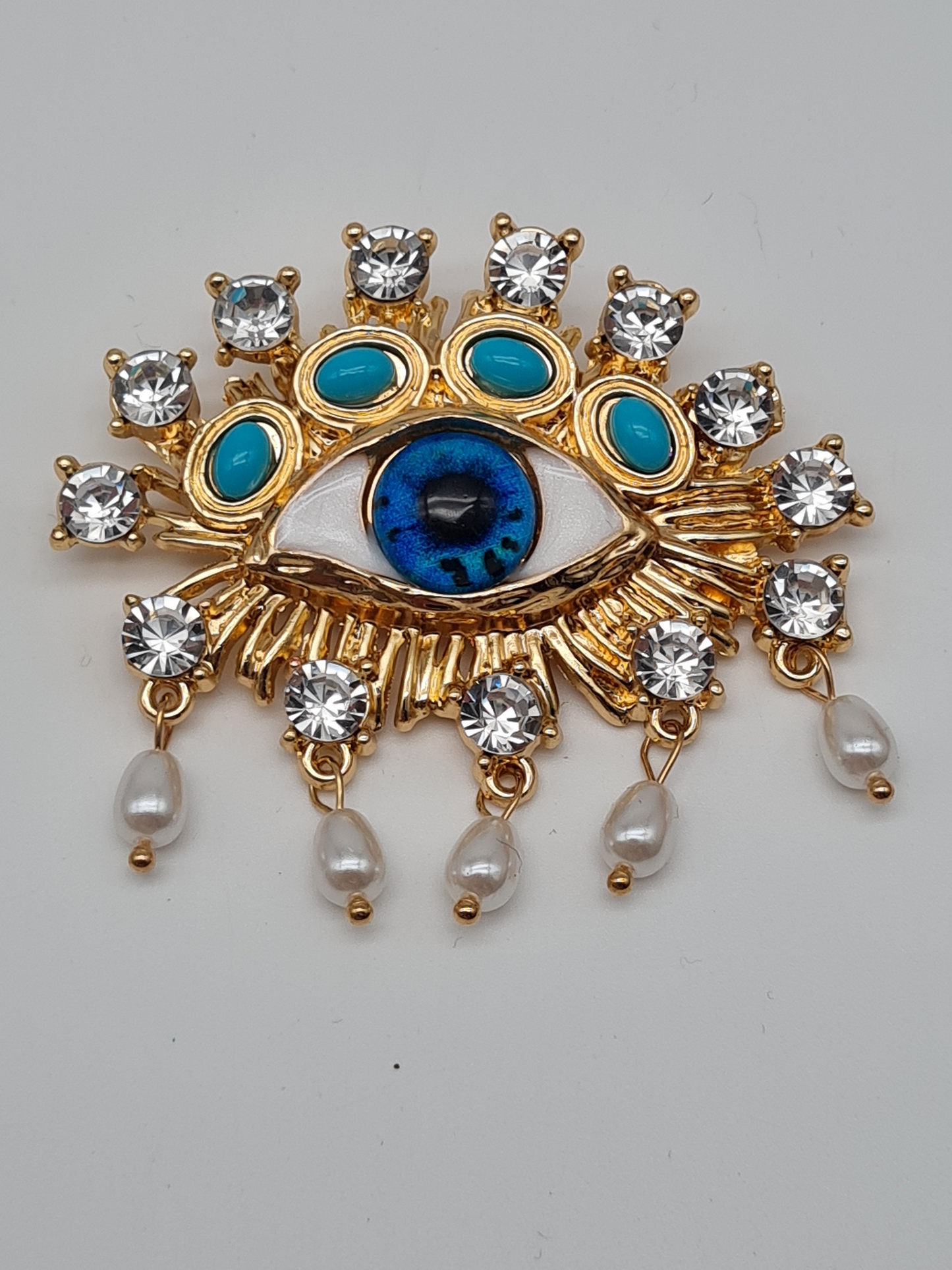 Brosche modeschmuck Auge anstecknadel nickelfrei gottes auge wachsam