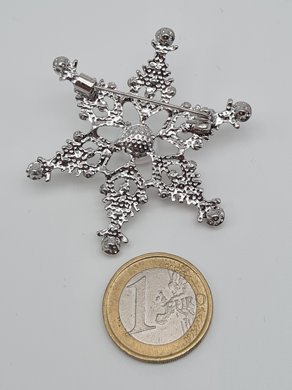 Brosche modeschmuck Stern Weihnachtsstern silber gold nickelfrei geschenk fest festlich