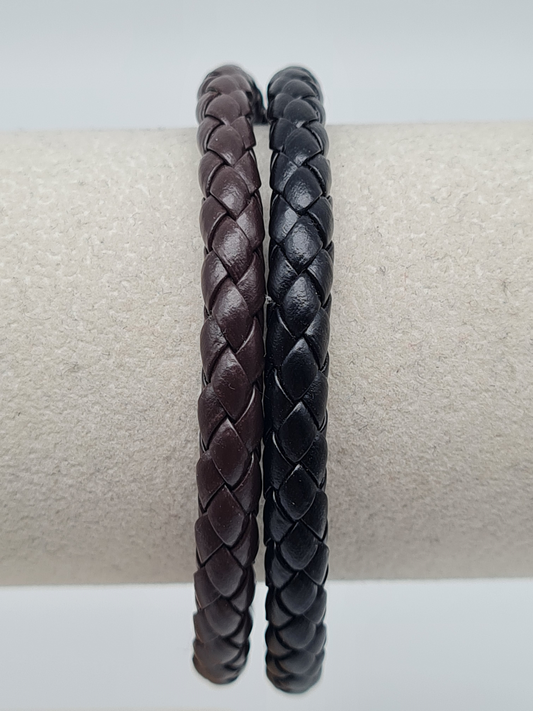 Yehwang Armband, Herrenarmband Schwarz geflochten braun kombinierbar kunstleder