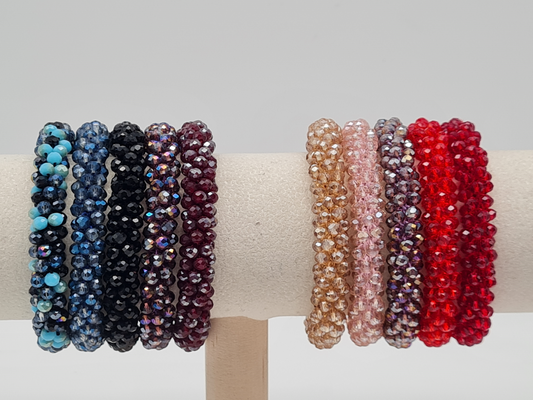 Yehwang Armband crystal armband verschiedene Farben bunt schwarz rot blau lila rosa nickelfrei