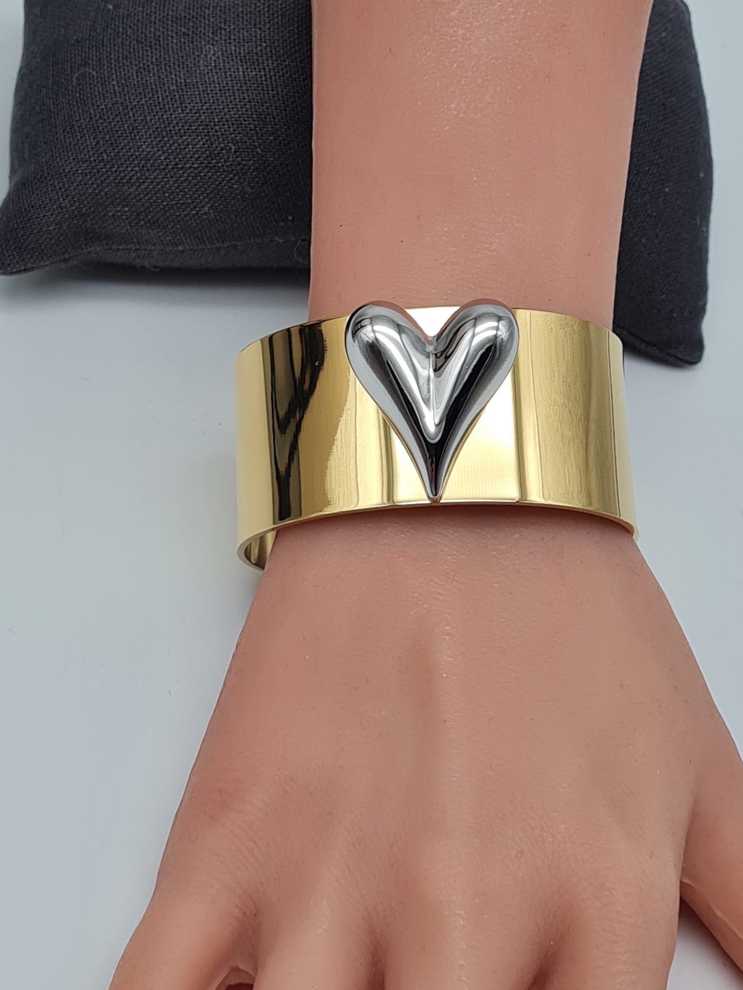 Ardoné Armband Armreif Silberfarben Goldfarben Herz liebe romantik geschenk Nickelfrei