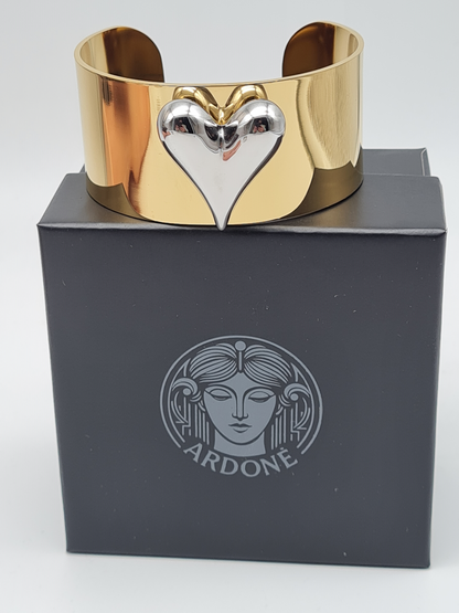 Ardoné Armband Armreif Silberfarben Goldfarben Herz liebe romantik geschenk Nickelfrei