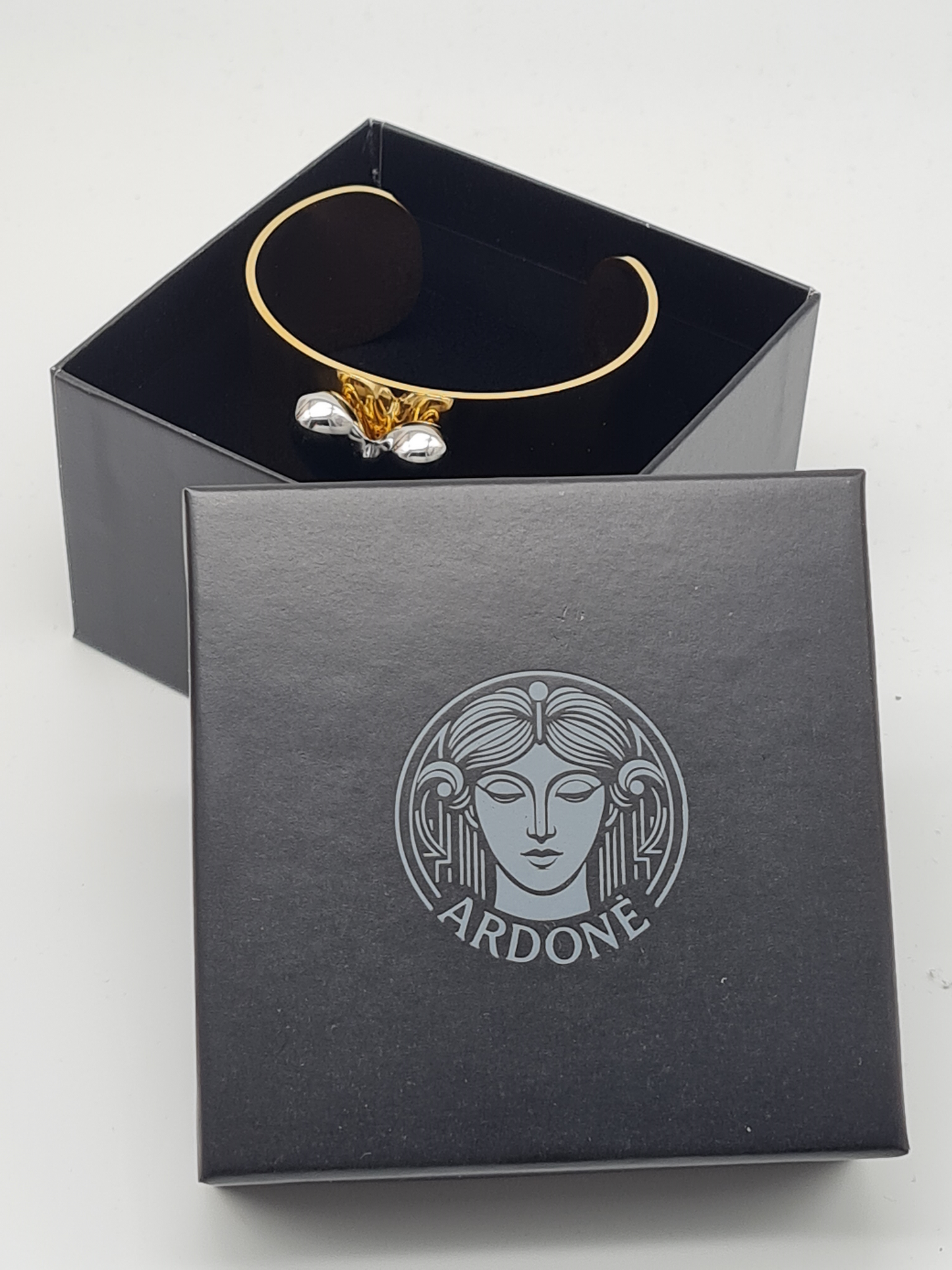 Ardoné Armband Armreif Silberfarben Goldfarben Herz liebe romantik geschenk Nickelfrei