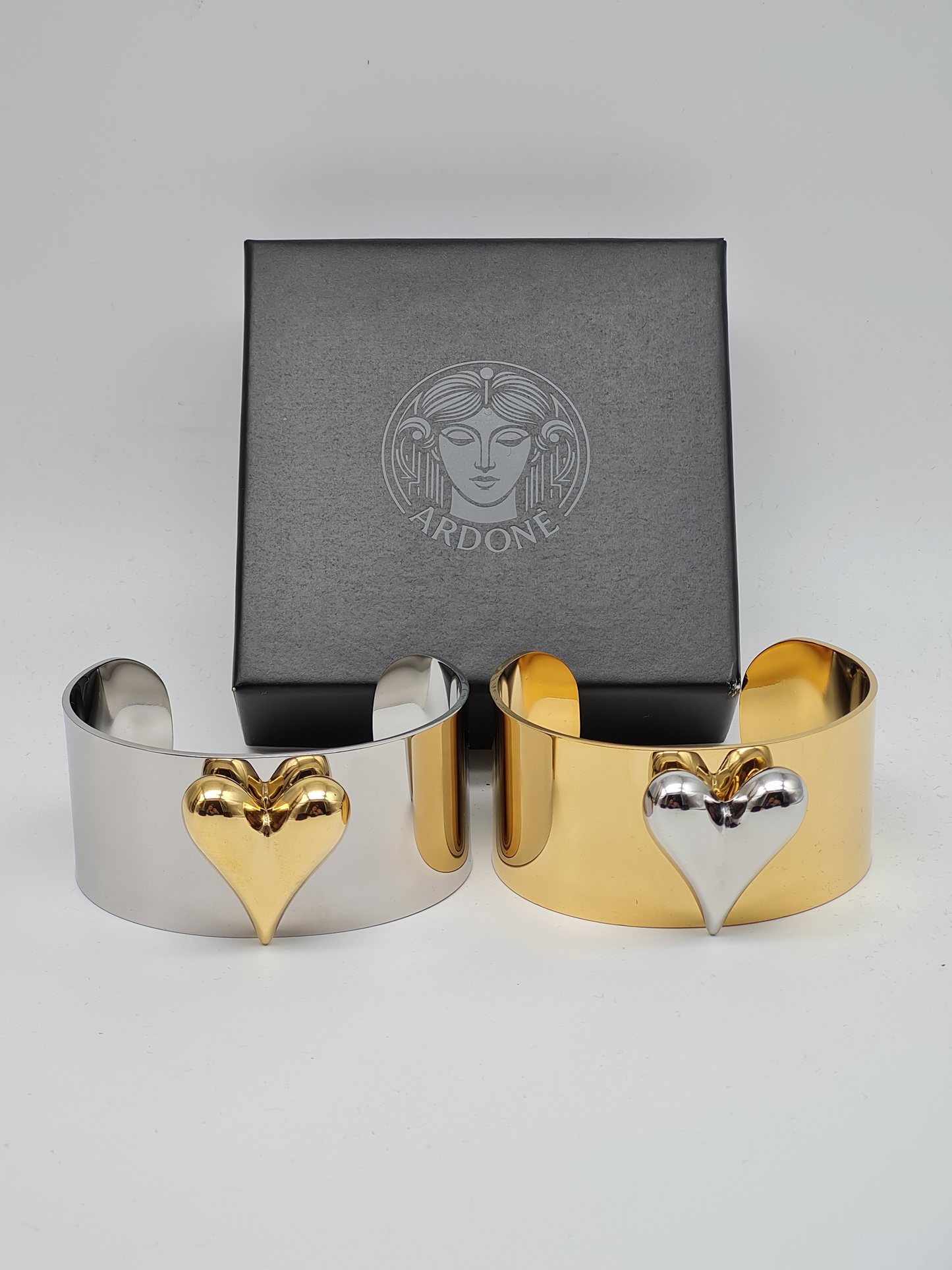 Ardoné Armband Armreif Silberfarben Goldfarben Herz liebe romantik geschenk Nickelfrei