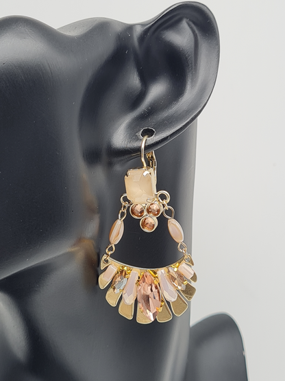 Biba Ohrringe Ohrhänger beige Goldfarben nickelfrei hightlight elegant party