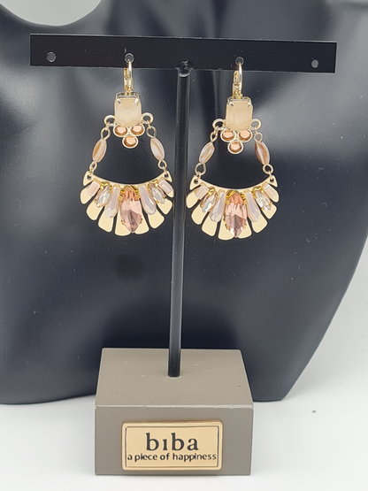 Biba Ohrringe Ohrhänger beige Goldfarben nickelfrei hightlight elegant party