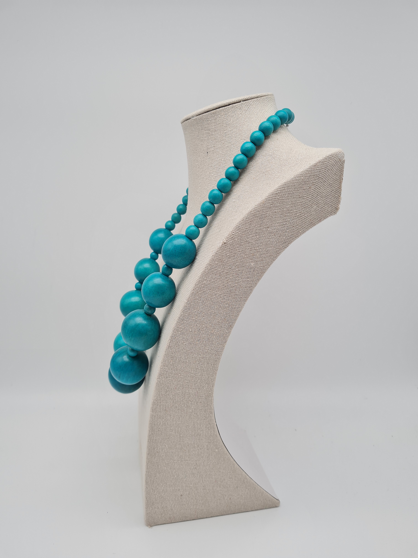 Biba Halskette holz türkis kralen nickelfrei natur boho stil