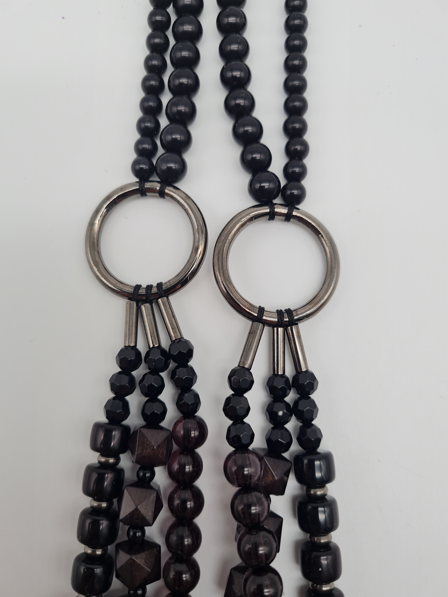 Biba Halskette schwarz Gun Metal Lang nickelfrei mehrfachkette collier trend