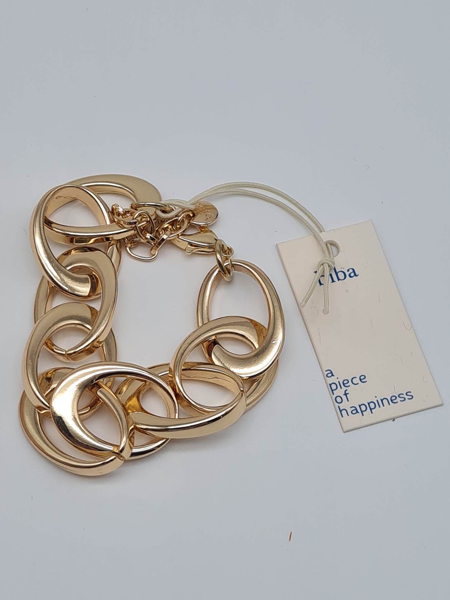 Biba Armband Gliederarmband Goldfarben matt used look nickelfrei modeschmuck