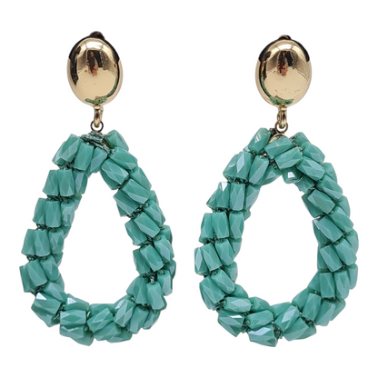 Ohrringe türkis Blau mit relief statement Nickelfrei  Sweet7