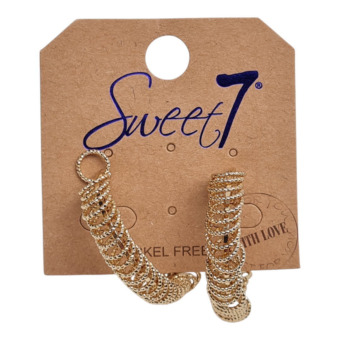 Creolen Ohrringe beweglichen kleine Kreise Gold Silberfarben Nickelfrei Sweet7