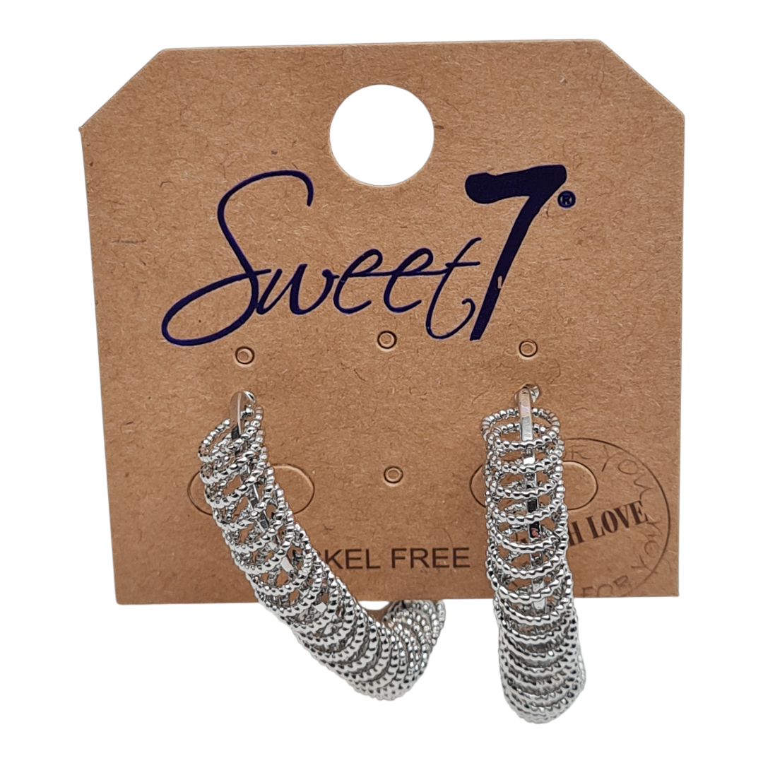Creolen Ohrringe beweglichen kleine Kreise Gold Silberfarben Nickelfrei Sweet7