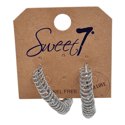 Creolen Ohrringe beweglichen kleine Kreise Gold Silberfarben Nickelfrei Sweet7