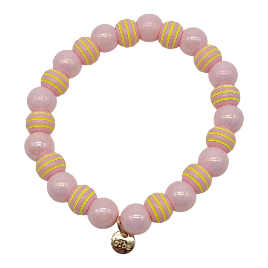 Armband Biba´s Candystore Space Beads elastisch Nickelfrei Biba Goldfarben