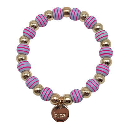 Armband Biba´s Candystore Space Beads elastisch Nickelfrei Biba Goldfarben