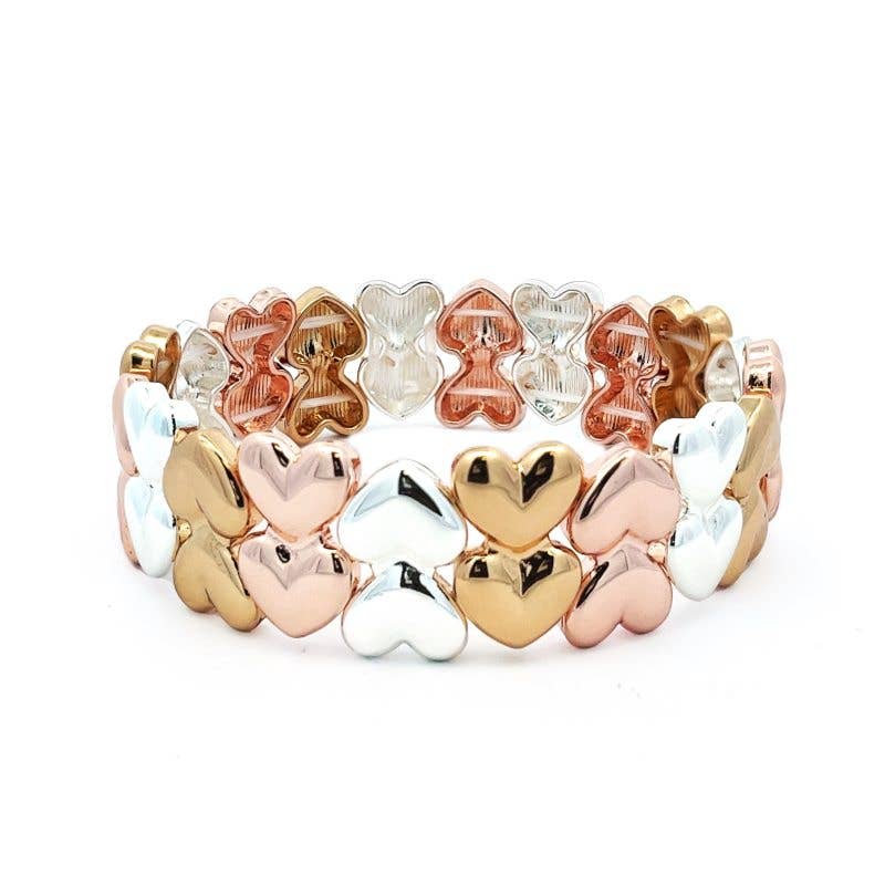 Armband Elastisch Herzen Liebe Nickelfrei Amorino Romantik