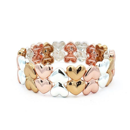Armband Elastisch Herzen Liebe Nickelfrei Amorino Romantik
